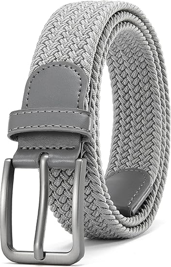 DOOPAI Braided Stretch Belt for Men, Elastic Woven Belt, casual Fabric Golf Belt, 1 3/8" for golf pants jeans, Gift Box