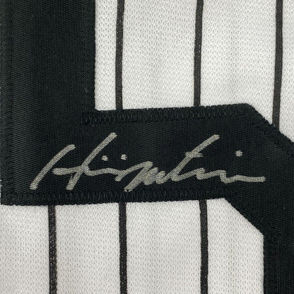 Autographed/Signed Hideki Matsui New York Pinstripe Baseball Jersey JSA COA