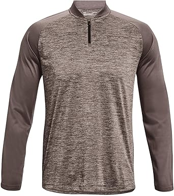 Under Armour - Mens Tech 2.0 1/4 Zip Long-Sleeve T-Shirt, Color Fresh Clay/Black (176), Size: Large