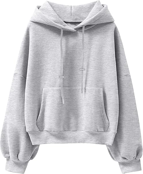 ANRABESS Womens Oversized Hoodies Lantern sleeve Fleece Sweatshirts 2024 Winter Loose Pullover Teen Girls Preppy Top Clothes