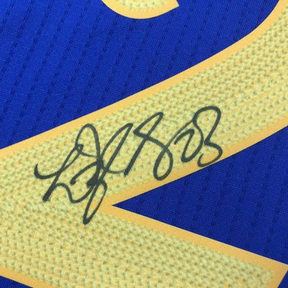 Autographed/Signed Draymond Green Golden State Christmas Blue Basketball Jersey PSA/DNA COA