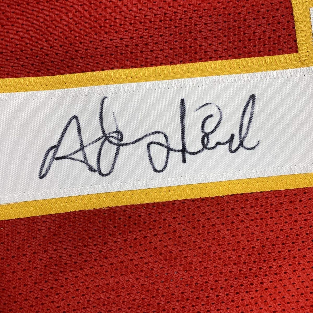 Autographed/Signed Andy Reid Coach Kansas City Red Football Jersey Beckett BAS COA