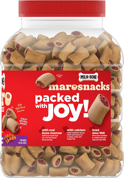 Milk-Bone MaroSnacks Dog Treats, Beef, 15 Ounce (Pack of 6)