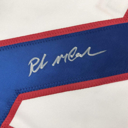 Autographed/Signed Rob McClanahan White Team USA Miracle On Ice 1980 Olympics Hockey Jersey JSA COA