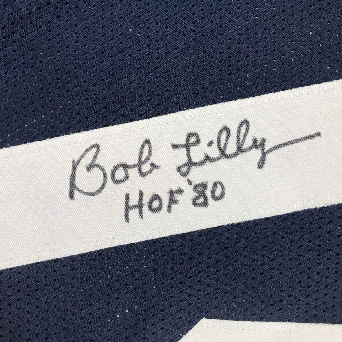 Framed Autographed/Signed Bob Lilly HOF 80 35x39 Dallas Thanksgiving Day Football Jersey JSA COA
