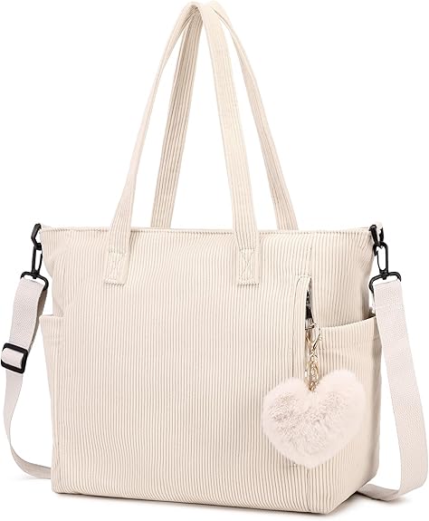 Makukke Corduroy Totes Bag Women - Shoulder Hobo Bag Handbags Crossbody Bag Big Capacity Shopping Purses