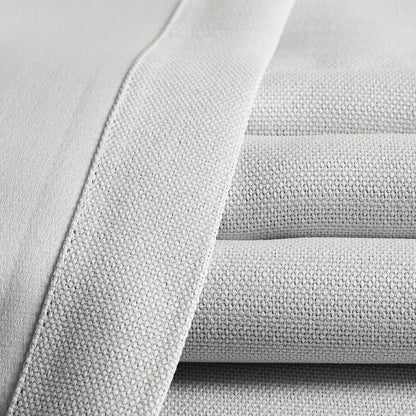 Faux Linen Room Darkening Curtains - 1 Panel, 50W X 96L, Color Oyster