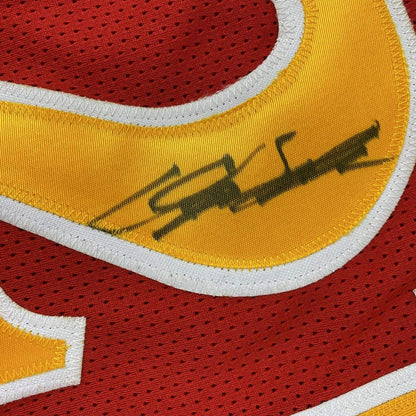 Autographed/Signed Dominique Wilkins Atlanta Red Stat Basketball Jersey PSA/DNA COA