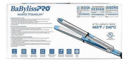 BabylissPRO Nano Titanium Prima Ionic Hair Straightener, Curl and Straighten Hair With One Professional Tool