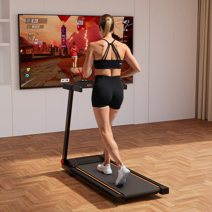 DeerRun A1 Pro Move+ Smart Foldable Treadmill with 6% Incline & NFC | 350Lbs, 10mph, Black