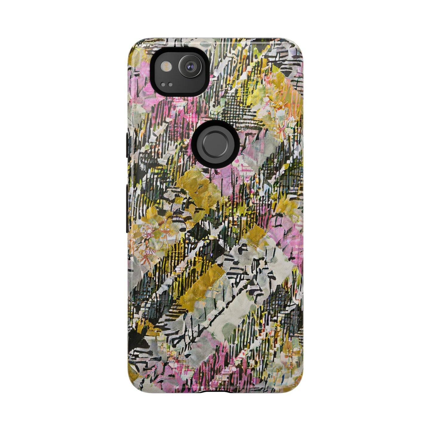 Purple Plaid Floral Artistic Tough Phone Case