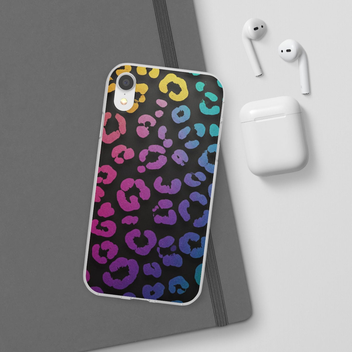 Vibrant Leopard Print Flexi Phone Case