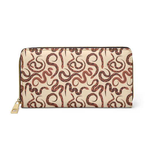 Looping Serpents Zip-Around Wallet