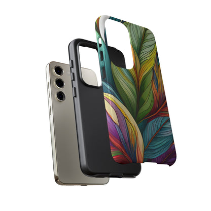 Vibrant Tropical Leaf Tough Phone Case