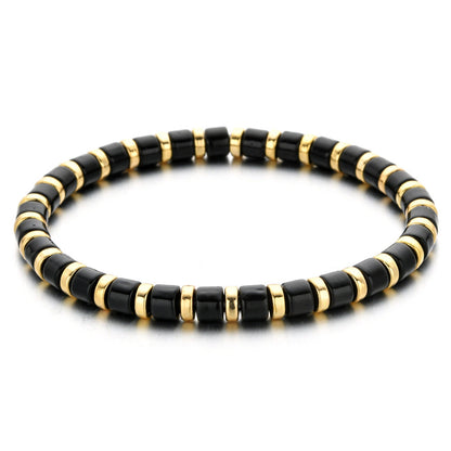 Enamel Beaded Charm Bar Bracelets  - Charm Bar Styling