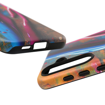 Colorful Artistic Paint Splatter Tough Phone Case