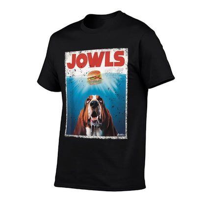 Funny Bassett Hound Dog Jowls Burger, Puppy Dog Eyes Dog Mom T-Shirt