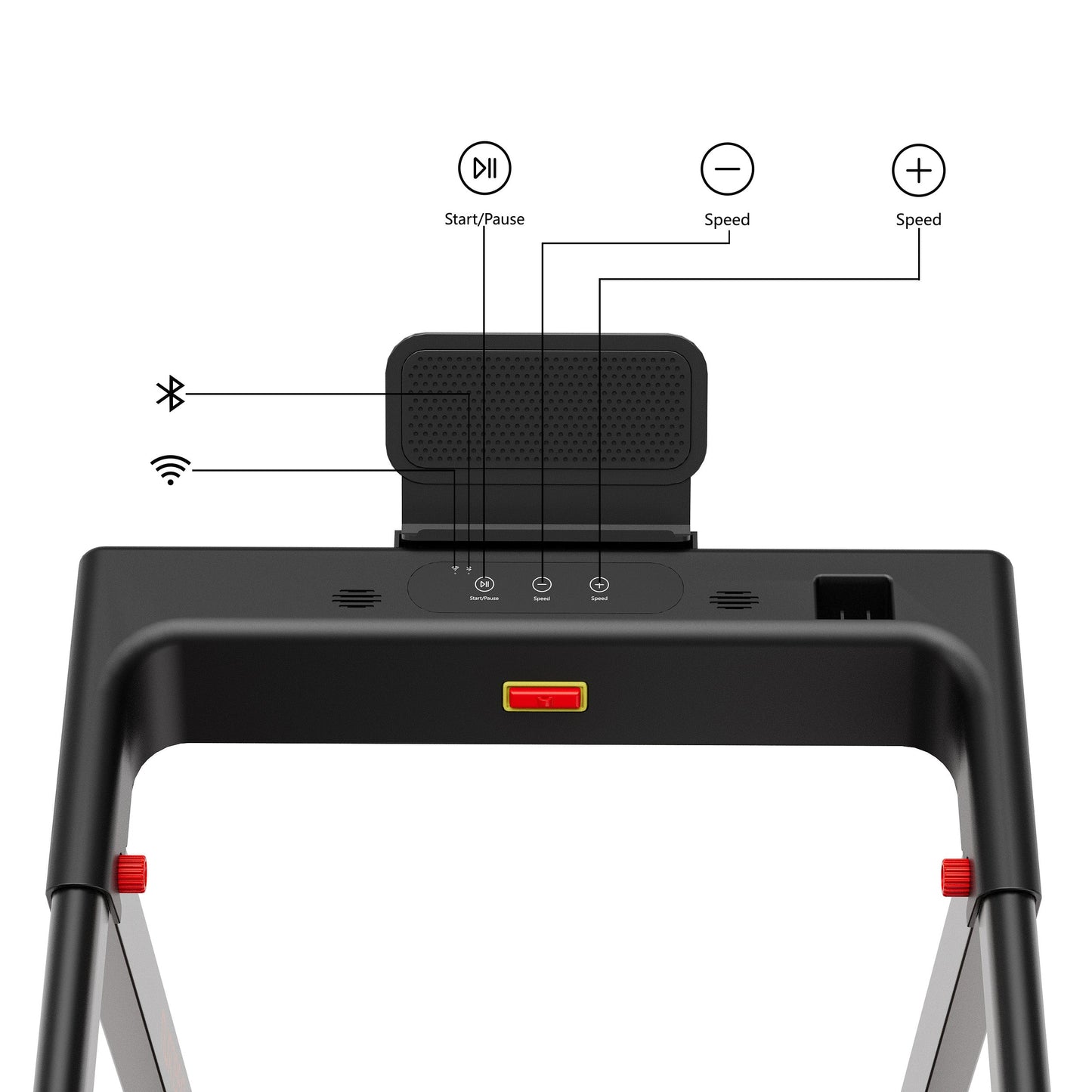 DeerRun A1 Pro Move+ Smart Foldable Treadmill with 6% Incline & NFC | 350Lbs, 10mph, Black