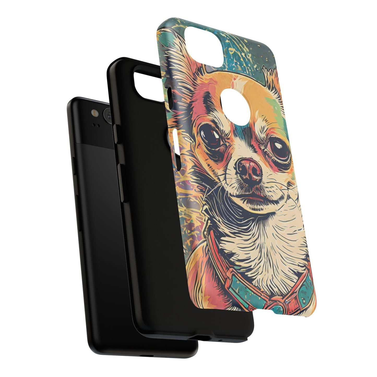 Abstract Chihuahua Tough Phone Cases