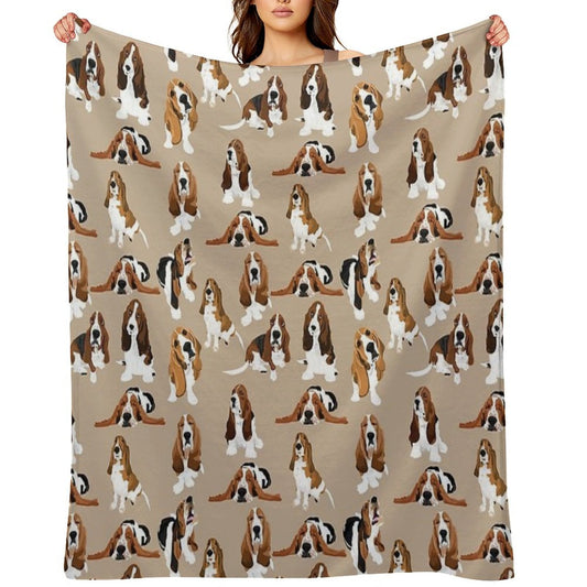 Basset Hound Throw Blanket
