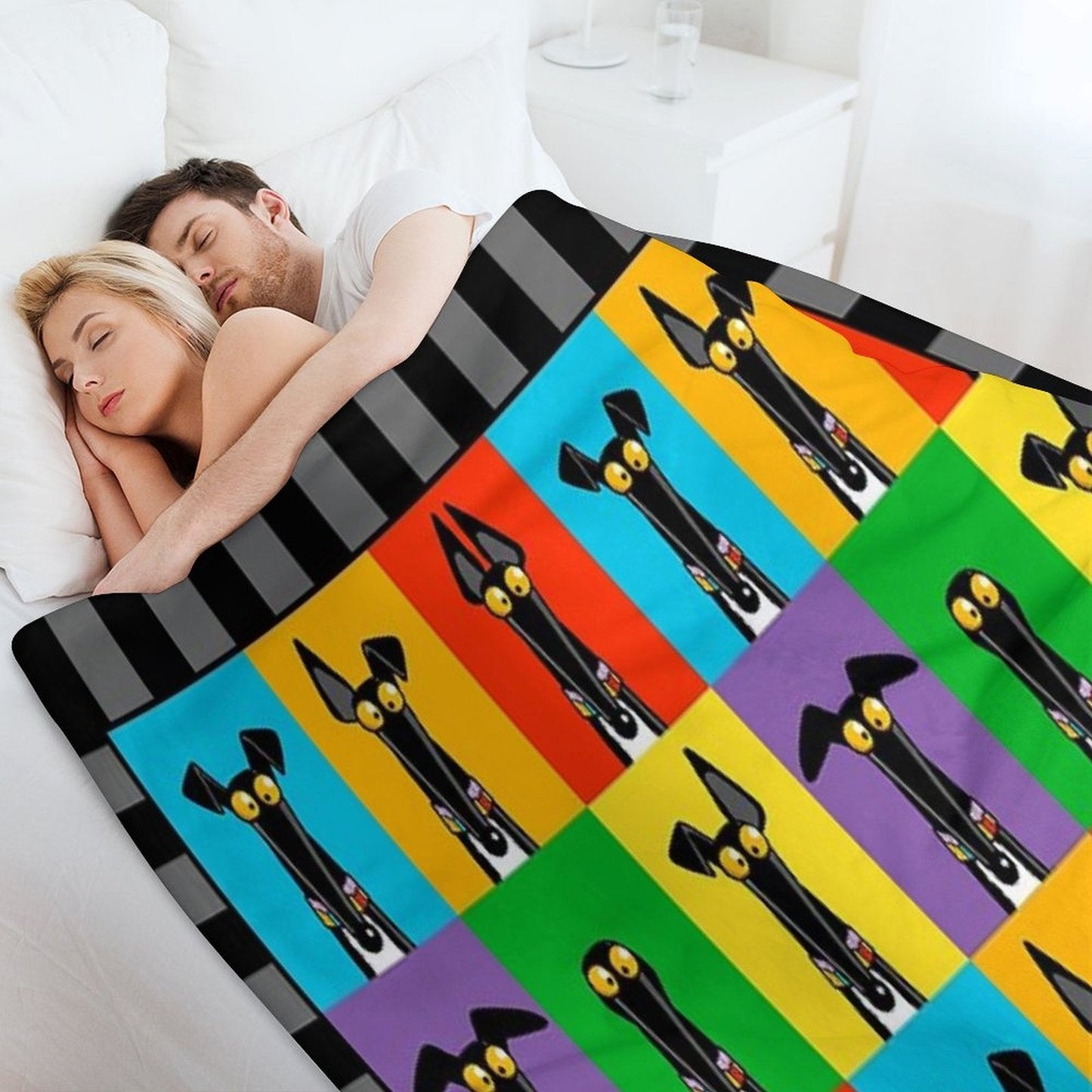 Greyhound Semaphore Throw Blanket
