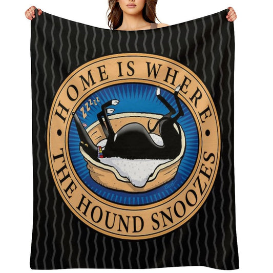 Home Is Where The Hound Snoozes Throw Blanket