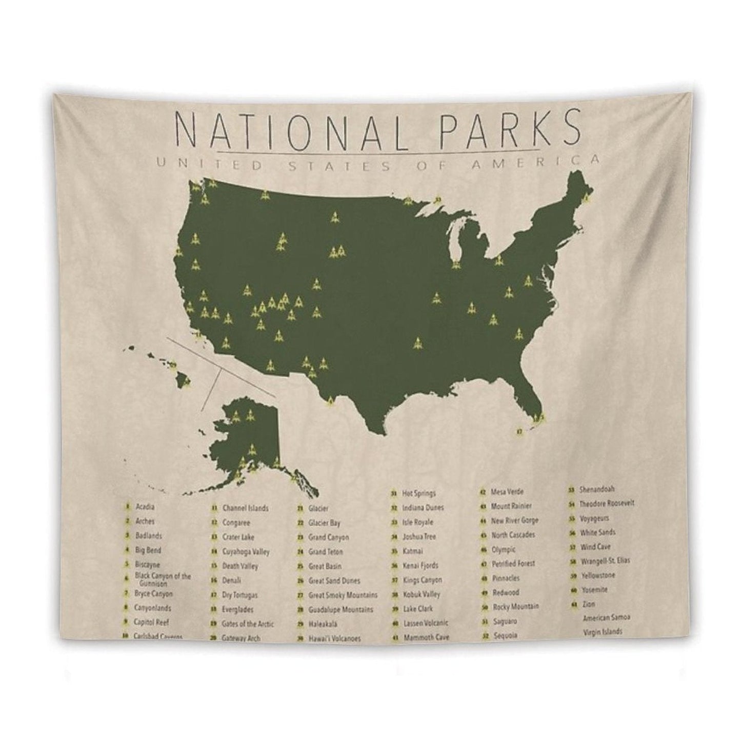 US National Parks Tapestry