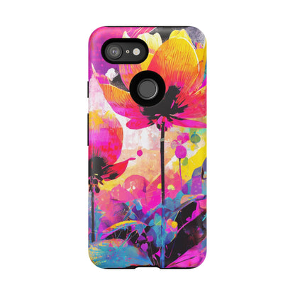 Neon Floral Tough Phone Case