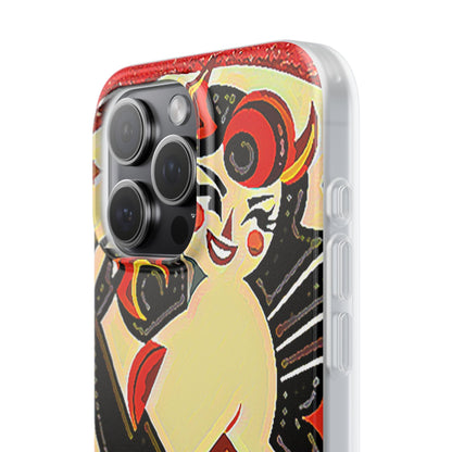 Red & Black Female Devil Flexi Phone Case
