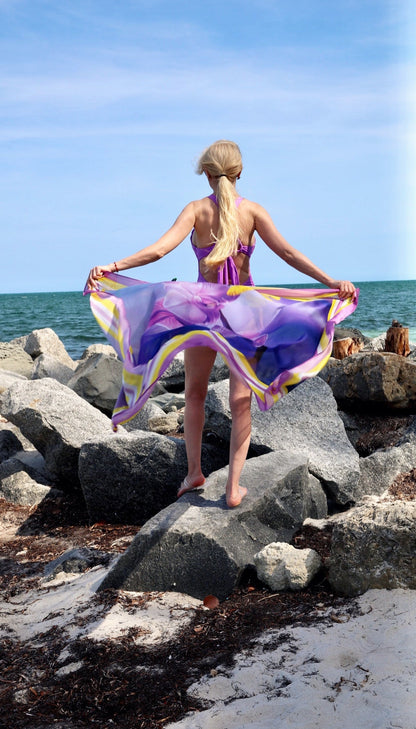 Goddess in Lilac Pareo 100% Silk