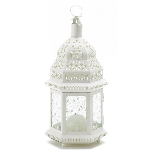 WHITE MOROCCAN LANTERN