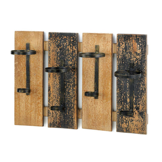 RUSTIC WINE WALL RACK