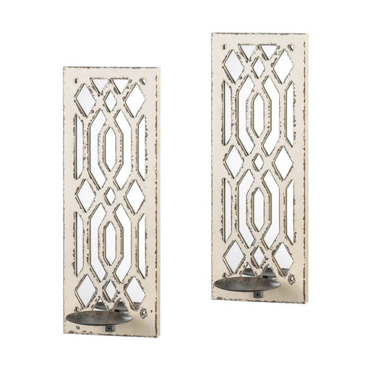DECO MIRROR WALL SCONCE SET