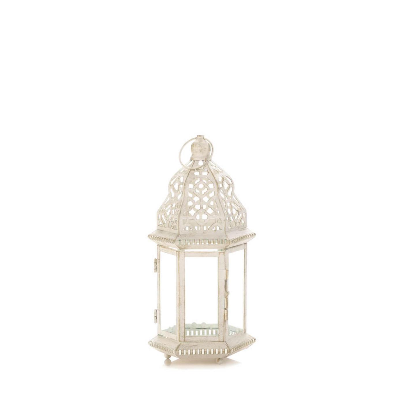 Sublime Distressed White Lantern