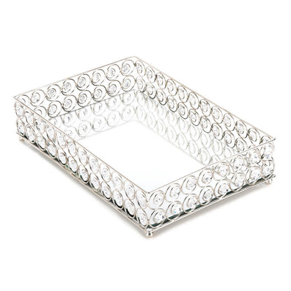 SHIMMER RECTANGULAR JEWELED TRAY
