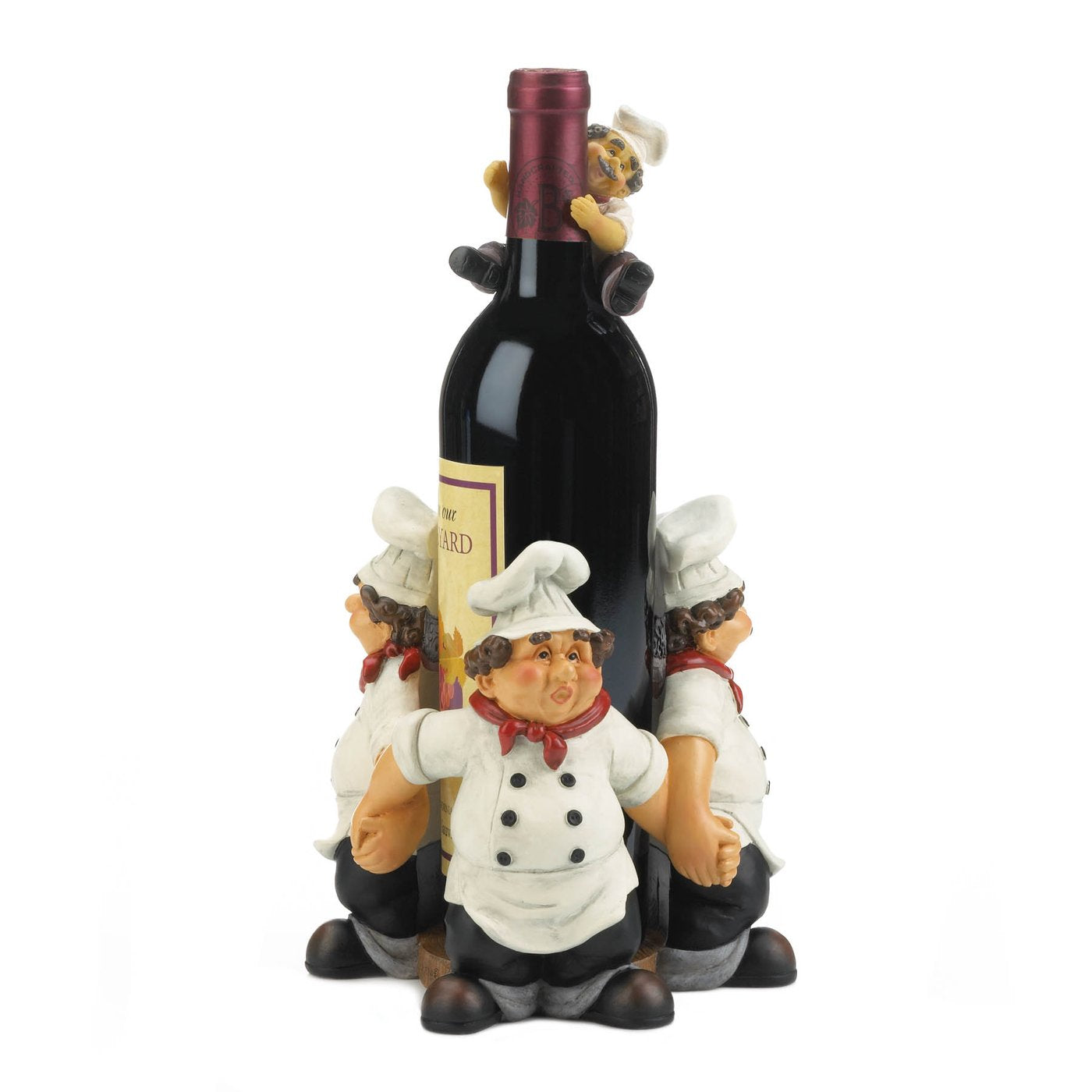 Chef Wine Bottle Holder – Fun Chef Figurine Wine Display Stand