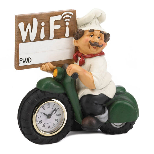 CHEF W/WIFI SIGN AND CLOCK