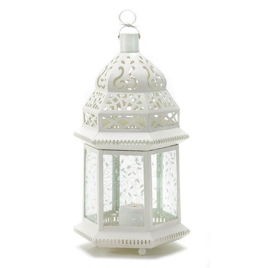 LARGE WHITE MOROCCAN LANTERN