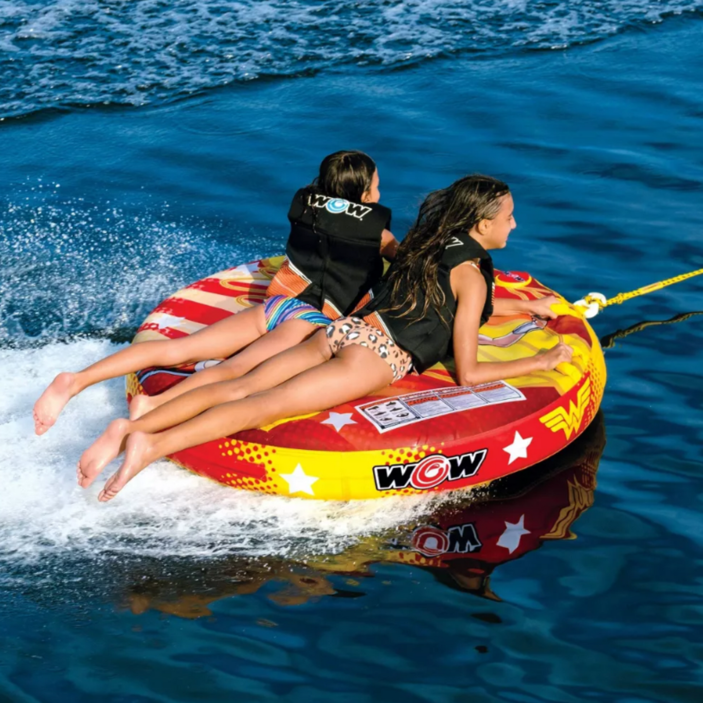 WOW Sports DC Comics Wonder Woman 2-Person Soft Top Deck Tube Towable