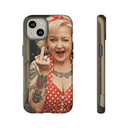 Rebellious Tattooed Betty White Tough Phone Case