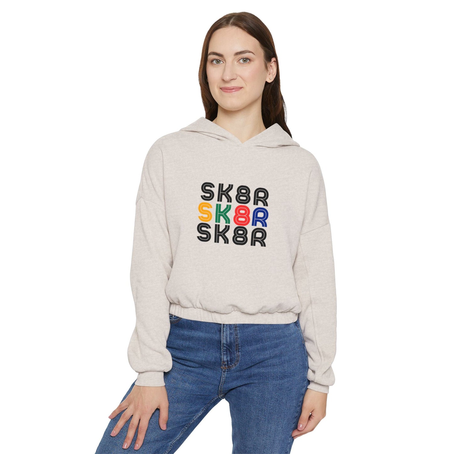 Women’s Cropped Retro Skater Hoodie