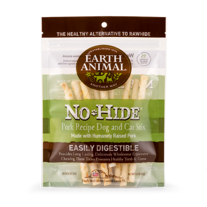 Earth Animal  No Hide Pork Pet Stix (10pk) (1.6oz)