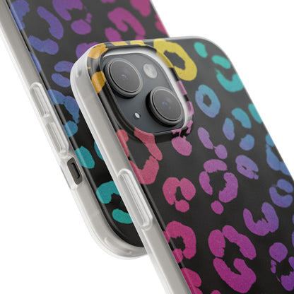 Vibrant Leopard Print Flexi Phone Case