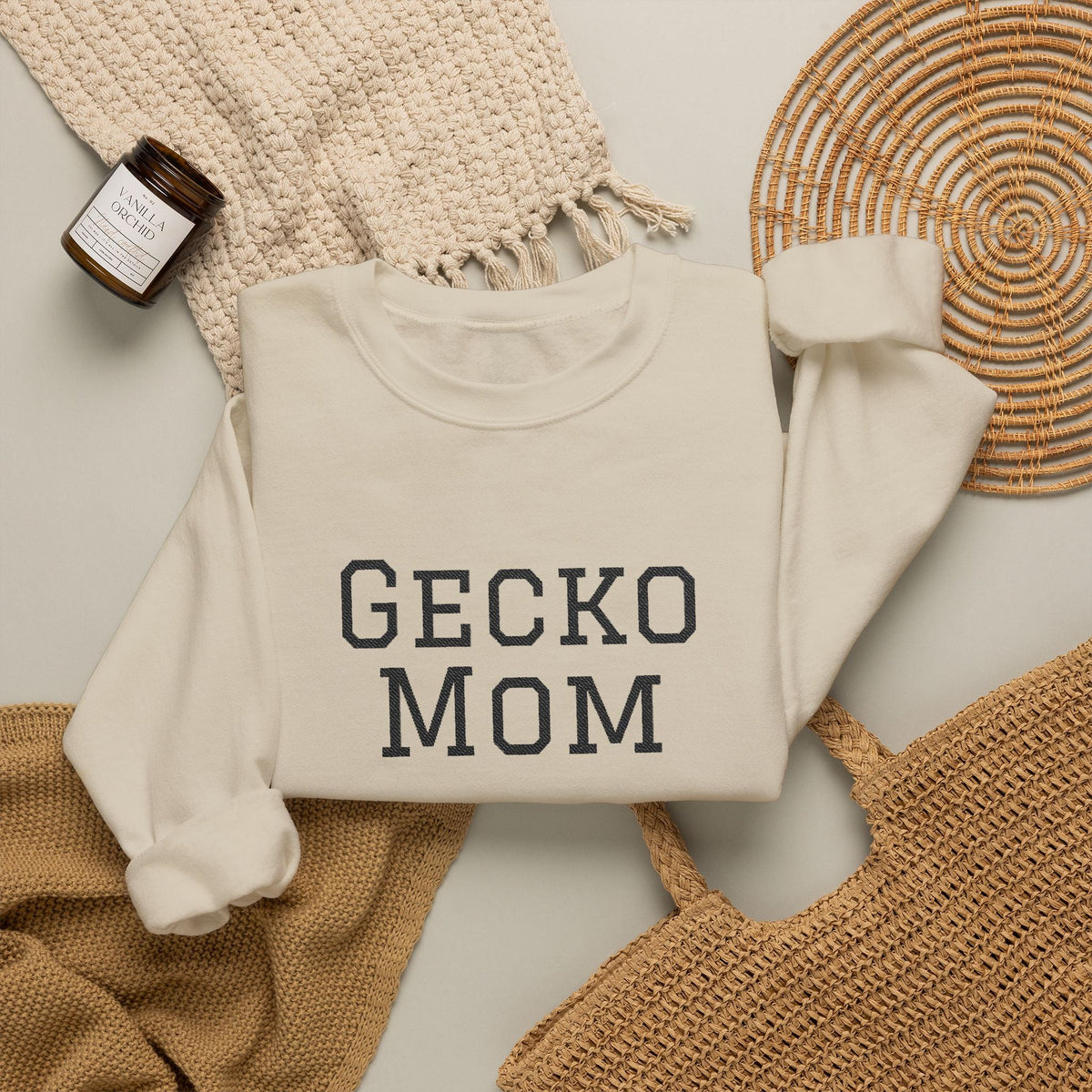 "Gecko Mom" Embroidered Crewneck Sweatshirt