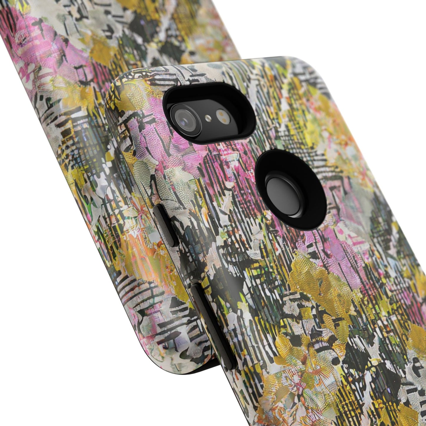 Purple Plaid Floral Artistic Tough Phone Case