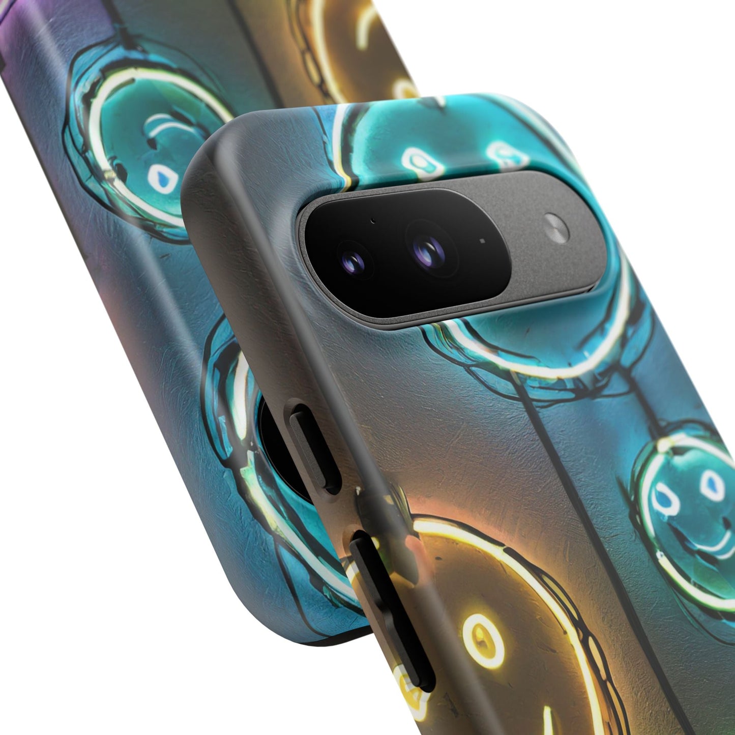 Colorful Neon Smiley Face Phone Case - Tough & Stylish Protection