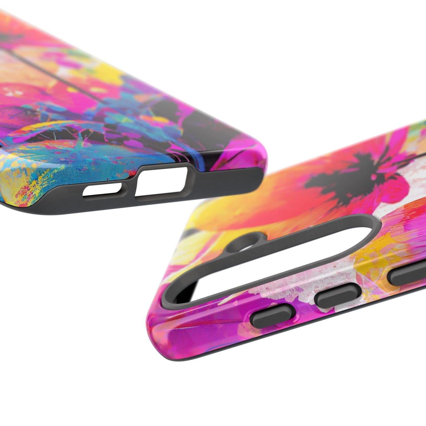 Neon Floral Tough Phone Case