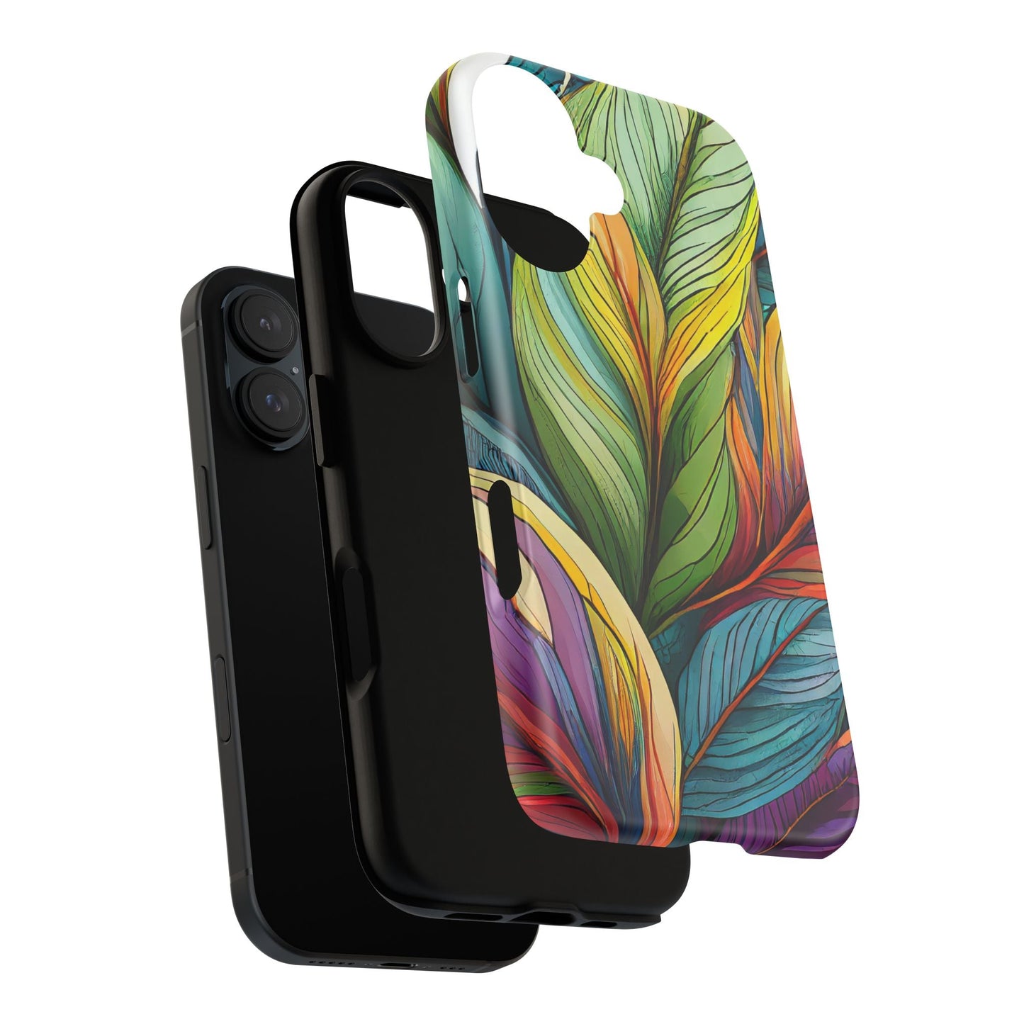 Vibrant Tropical Leaf Tough Phone Case