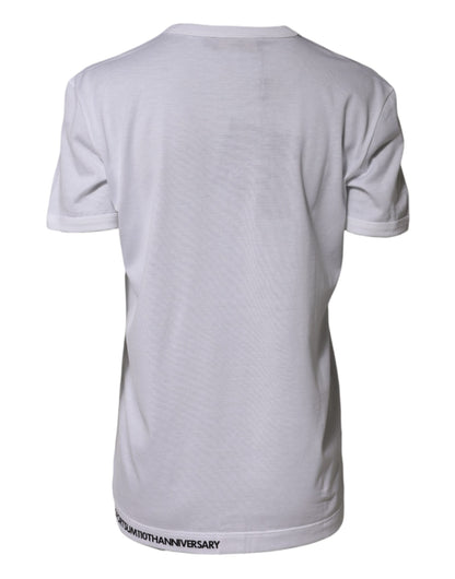 Dolce & Gabbana White DG Loves Moscow Cotton Crew Neck T-shirt