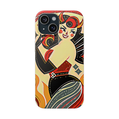 Red & Black Female Devil Flexi Phone Case